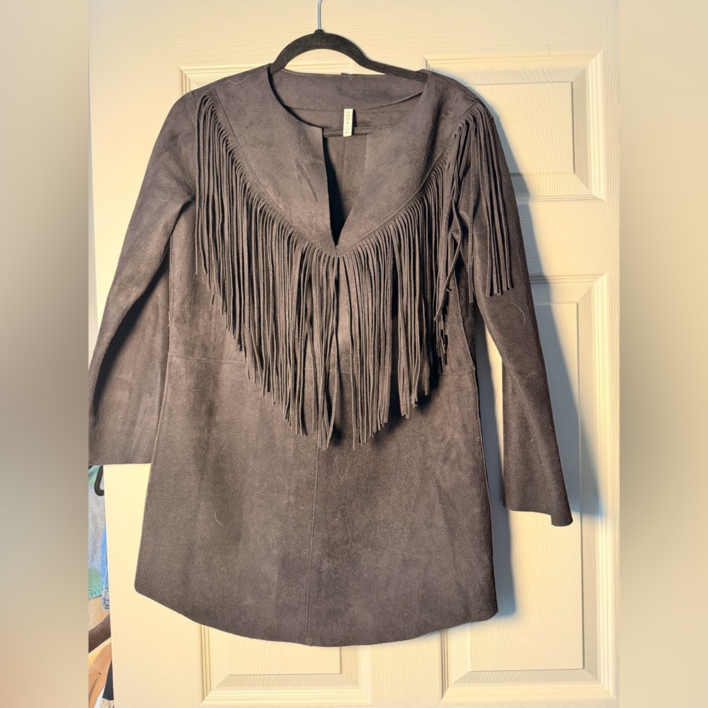 RAGA Black Fringe Mini Dress